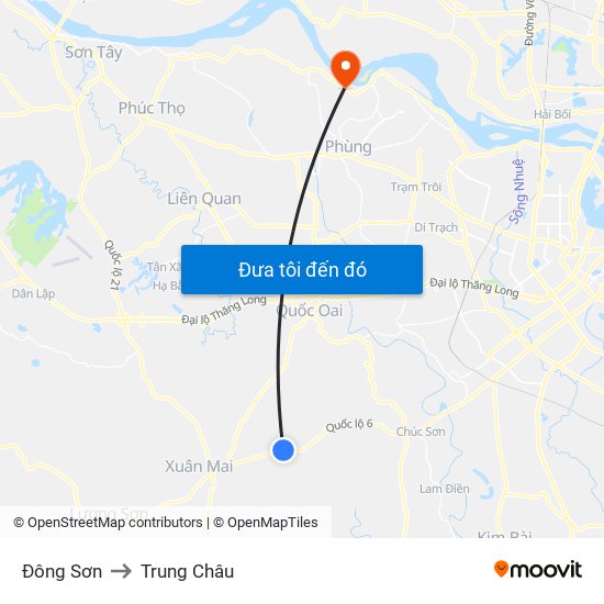 Đông Sơn to Trung Châu map