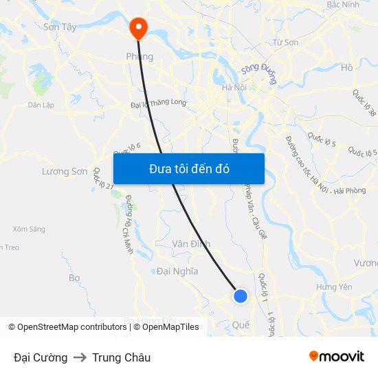 Đại Cường to Trung Châu map