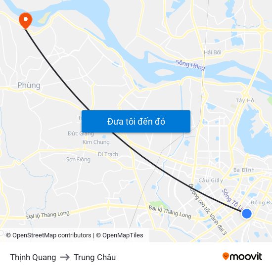 Thịnh Quang to Trung Châu map