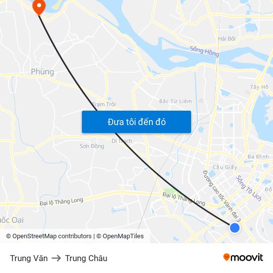 Trung Văn to Trung Châu map