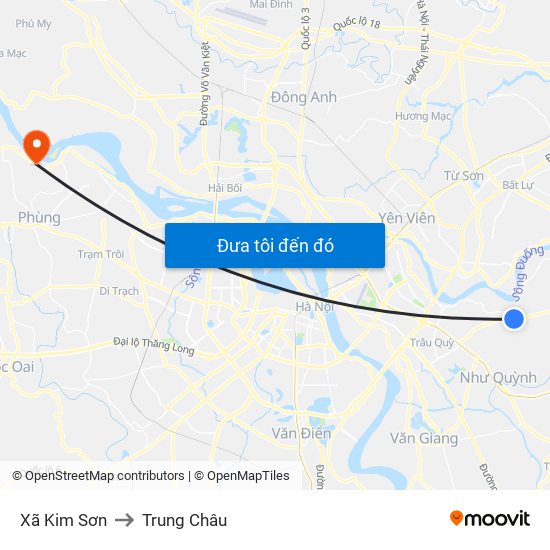 Xã Kim Sơn to Trung Châu map
