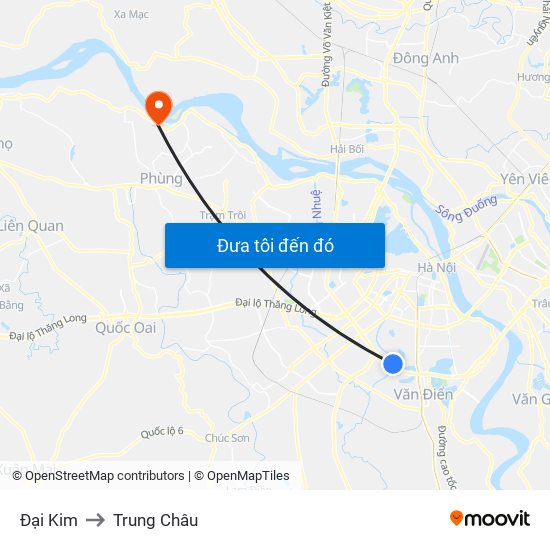 Đại Kim to Trung Châu map