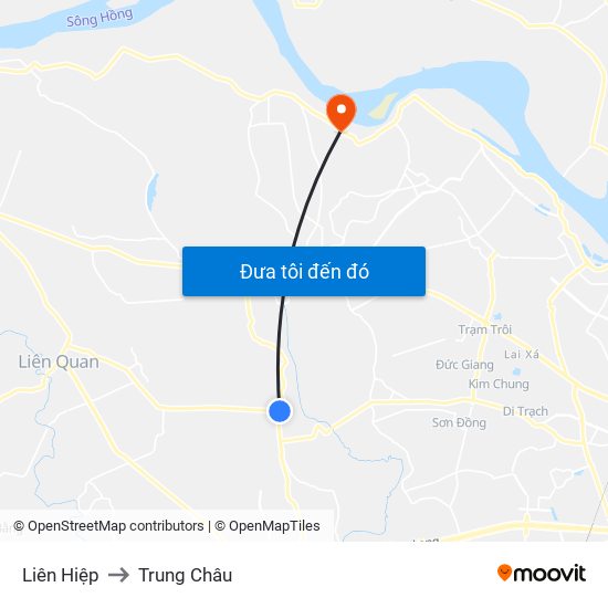 Liên Hiệp to Trung Châu map