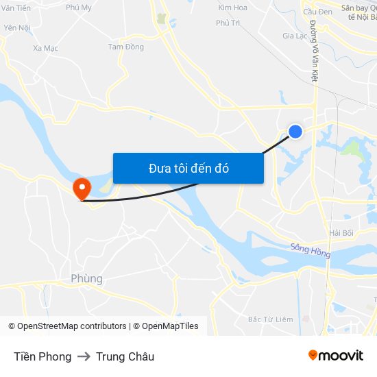 Tiền Phong to Trung Châu map