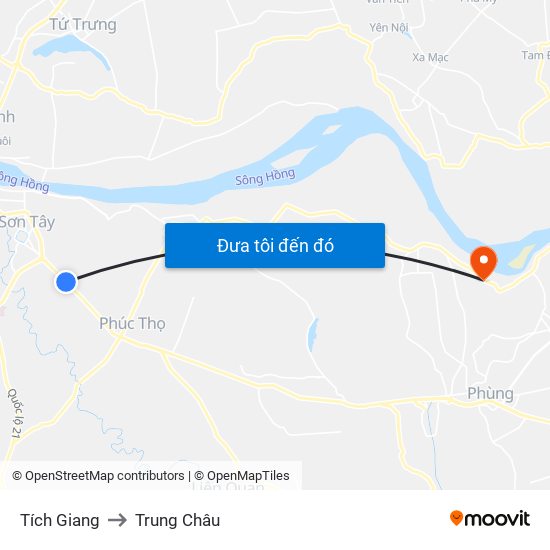 Tích Giang to Trung Châu map