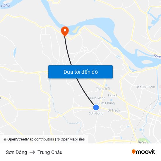 Sơn Đồng to Trung Châu map