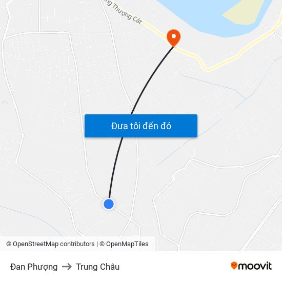 Đan Phượng to Trung Châu map