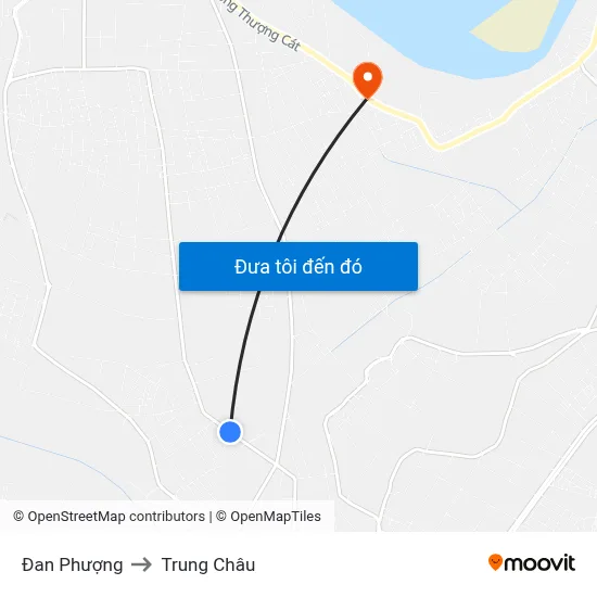 Đan Phượng to Trung Châu map
