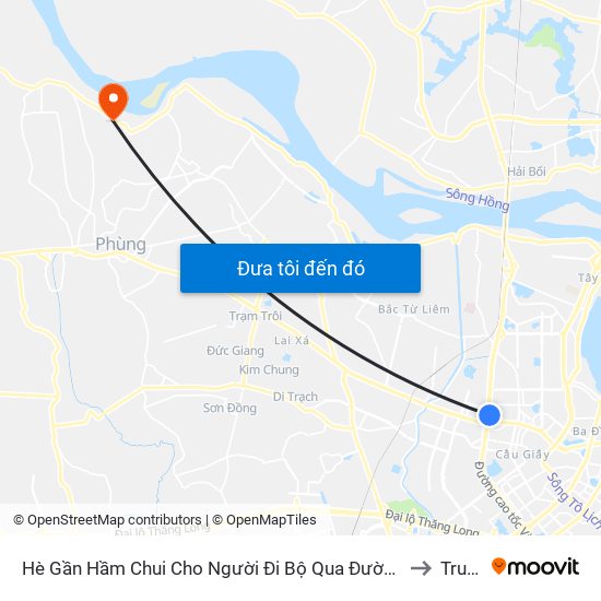 2b Phạm Văn Đồng to Trung Châu map