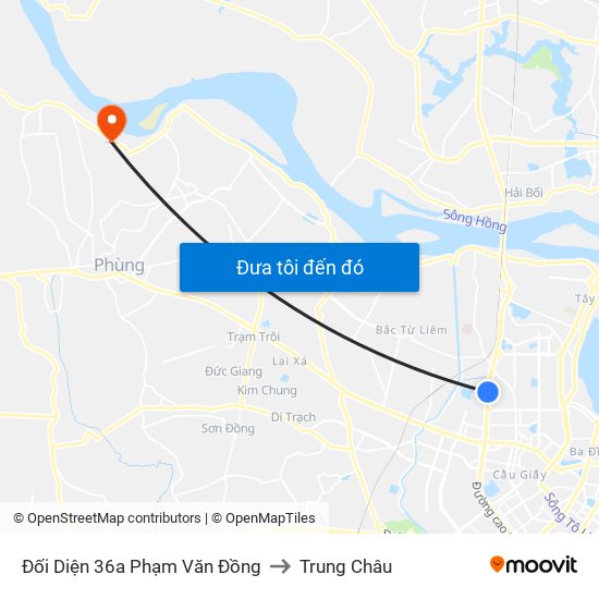 Đối Diện 36a Phạm Văn Đồng to Trung Châu map