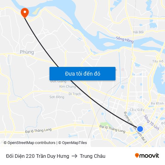 Đối Diện 220 Trần Duy Hưng to Trung Châu map