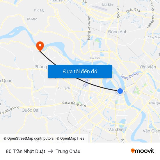 80 Trần Nhật Duật to Trung Châu map