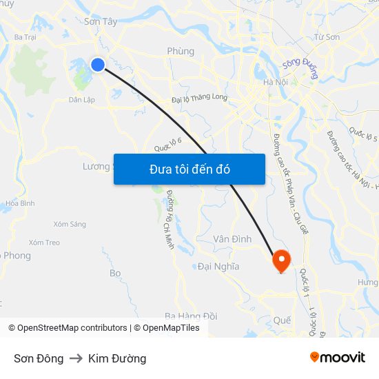 Sơn Đông to Kim Đường map