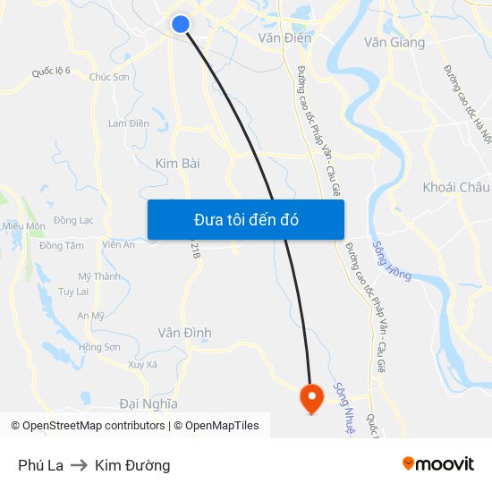 Phú La to Kim Đường map