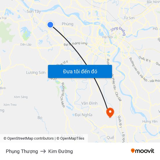 Phụng Thượng to Kim Đường map