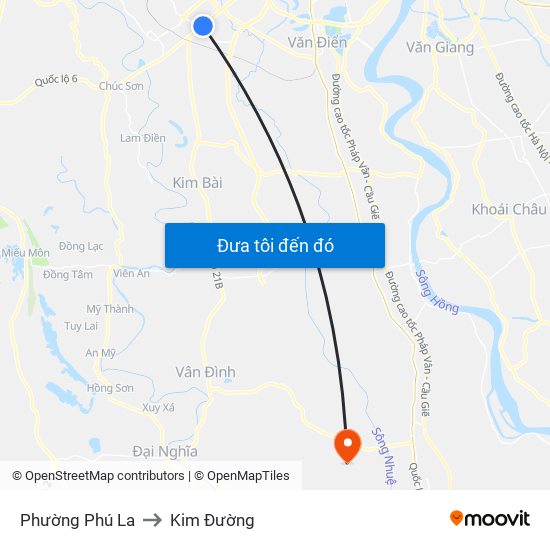 Phường Phú La to Kim Đường map