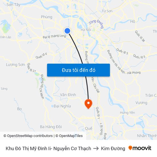 Khu Đô Thị Mỹ Đình Ii- Nguyễn Cơ Thạch to Kim Đường map