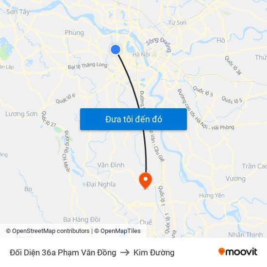 Đối Diện 36a Phạm Văn Đồng to Kim Đường map