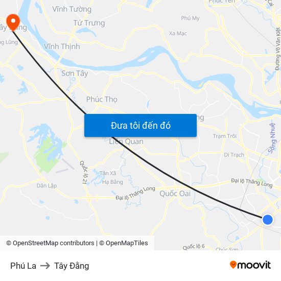 Phú La to Tây Đằng map