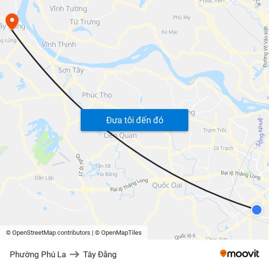 Phường Phú La to Tây Đằng map