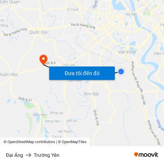 Đại Áng to Trường Yên map