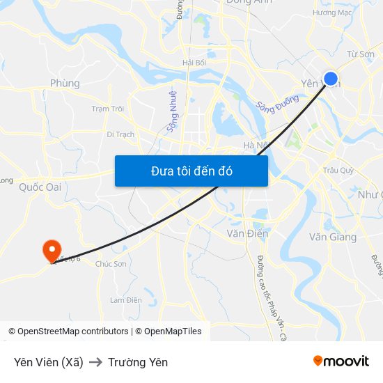 Yên Viên (Xã) to Trường Yên map