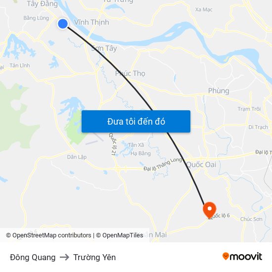 Đông Quang to Trường Yên map