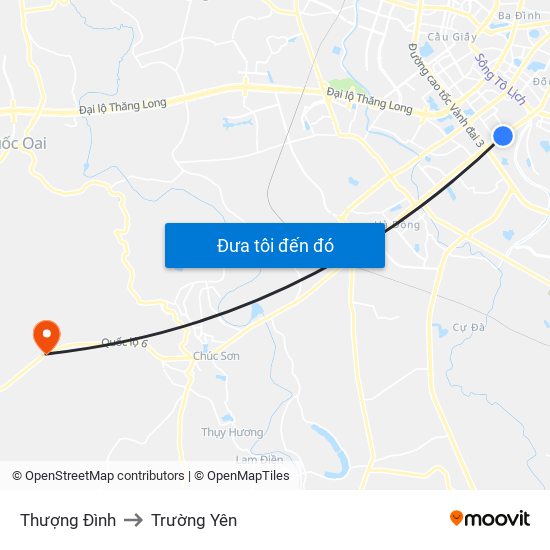 Thượng Đình to Trường Yên map