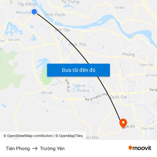 Tiên Phong to Trường Yên map