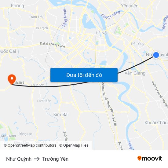 Như Quỳnh to Trường Yên map