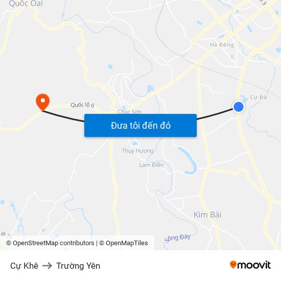 Cự Khê to Trường Yên map