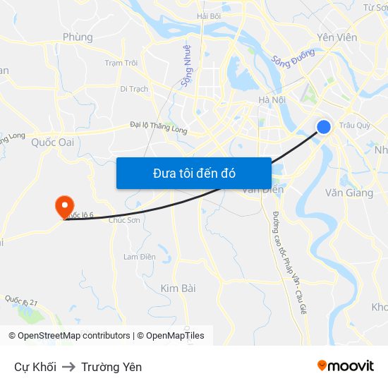 Cự Khối to Trường Yên map