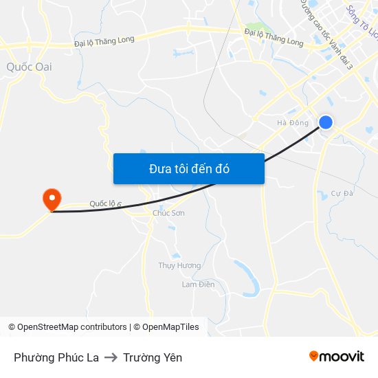 Phường Phúc La to Trường Yên map