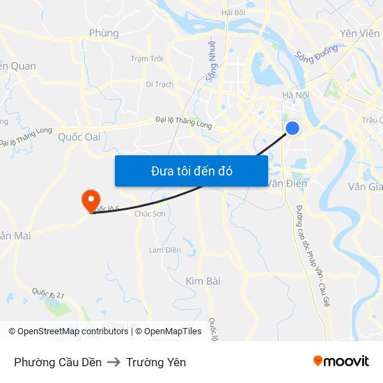 Phường Cầu Dền to Trường Yên map