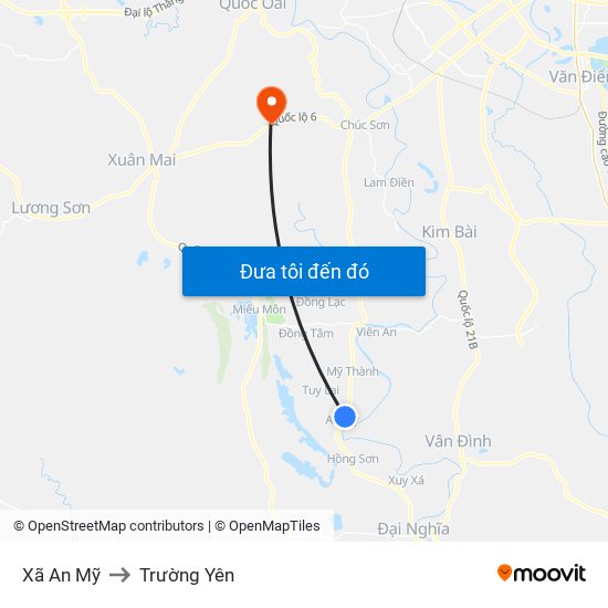 Xã An Mỹ to Trường Yên map