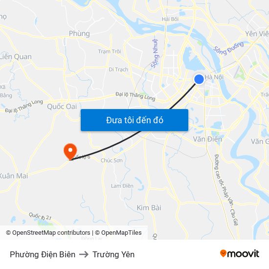 Phường Điện Biên to Trường Yên map