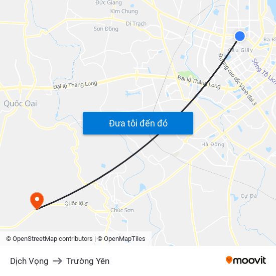 Dịch Vọng to Trường Yên map