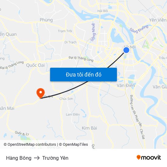 Hàng Bông to Trường Yên map