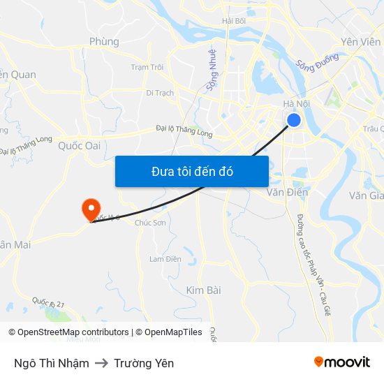 Ngô Thì Nhậm to Trường Yên map