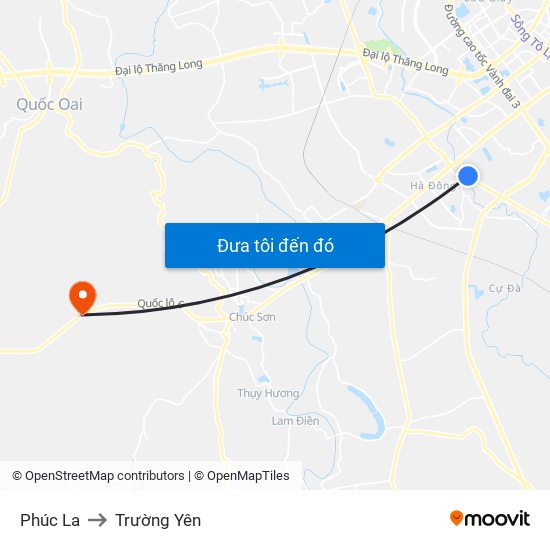 Phúc La to Trường Yên map