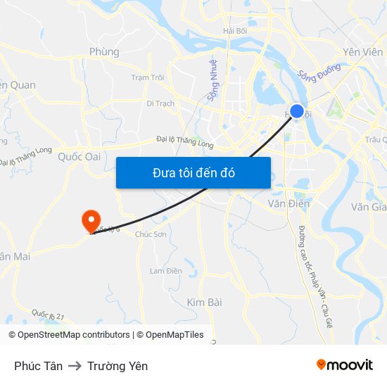 Phúc Tân to Trường Yên map