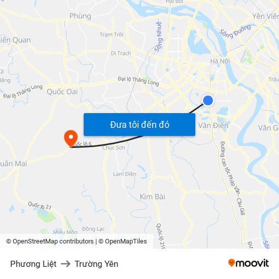 Phương Liệt to Trường Yên map