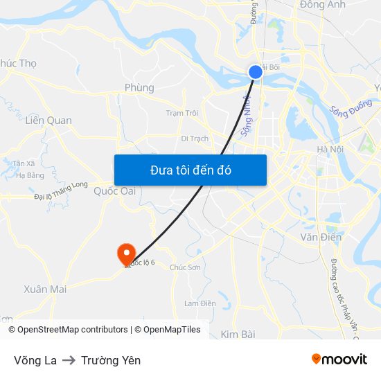 Võng La to Trường Yên map