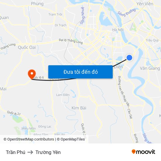 Trần Phú to Trường Yên map