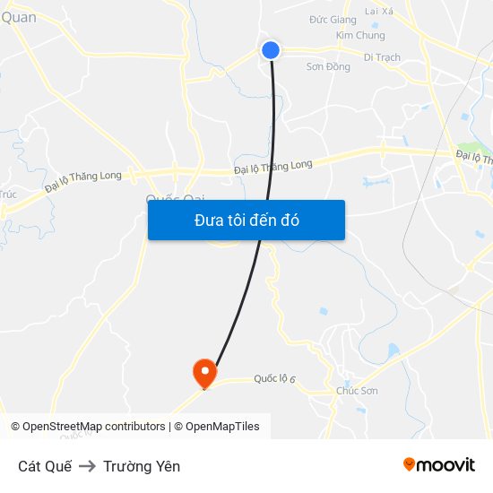 Cát Quế to Trường Yên map