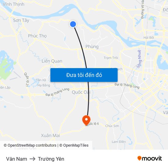 Vân Nam to Trường Yên map