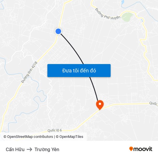 Cấn Hữu to Trường Yên map