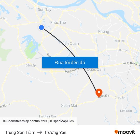 Trung Sơn Trầm to Trường Yên map