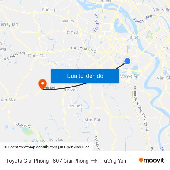 Toyota Giải Phóng - 807 Giải Phóng to Trường Yên map