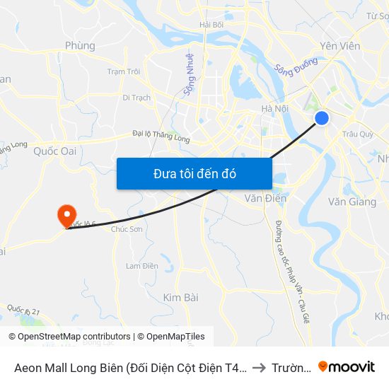 Aeon Mall Long Biên (Đối Diện Cột Điện T4a/2a-B Đường Cổ Linh) to Trường Yên map